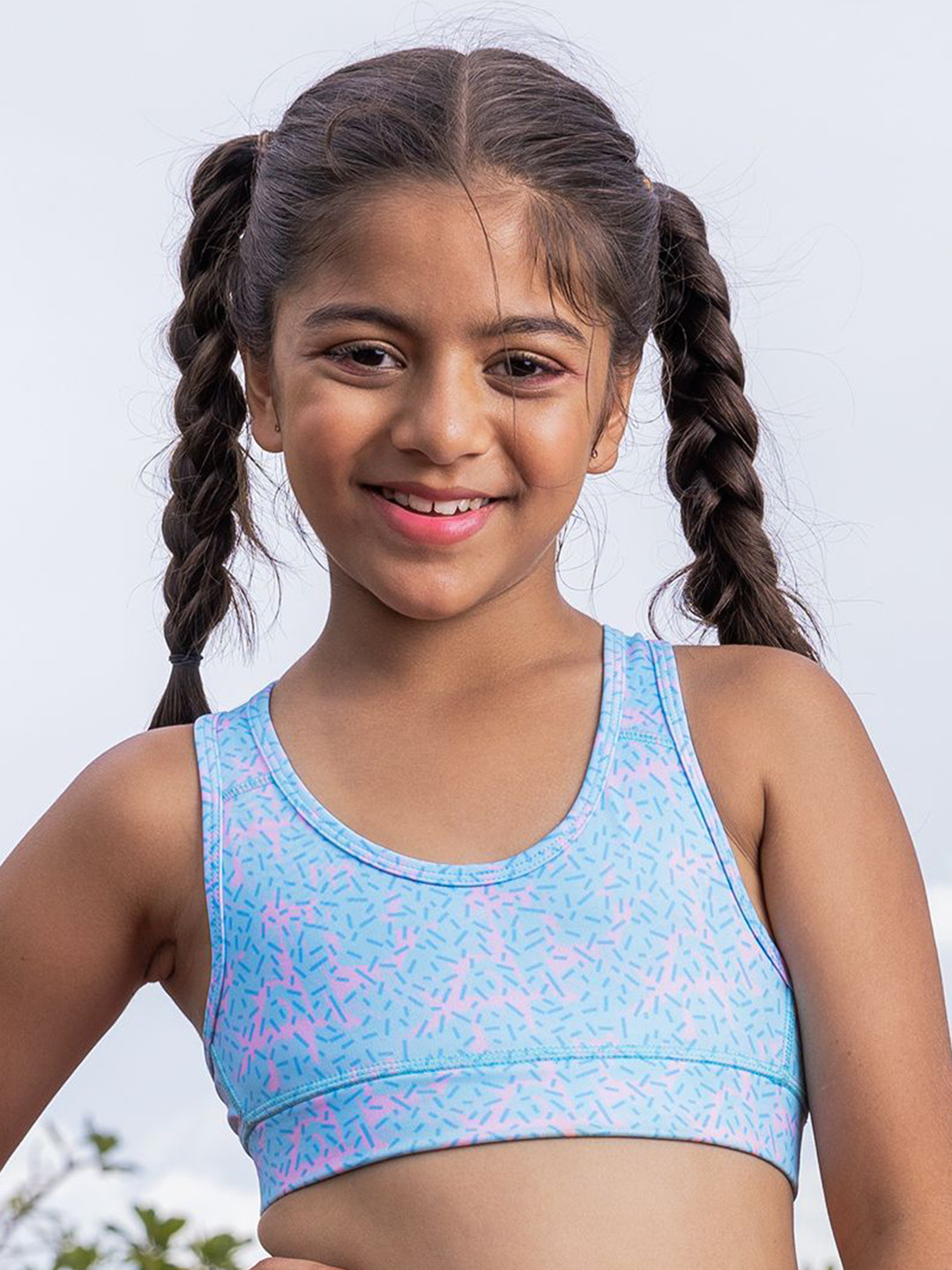 mackly Girls Wire Free Racer Back Sports Bra