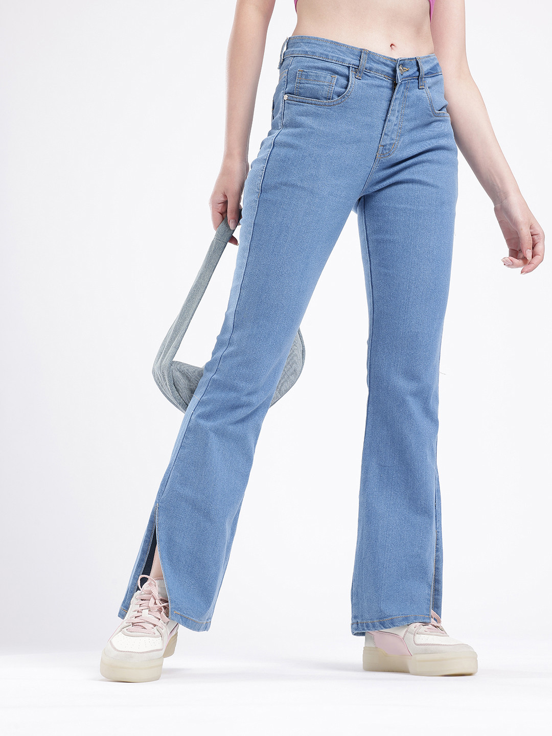 glitchez Women Slight Hem Bootcut Stretchable Jeans