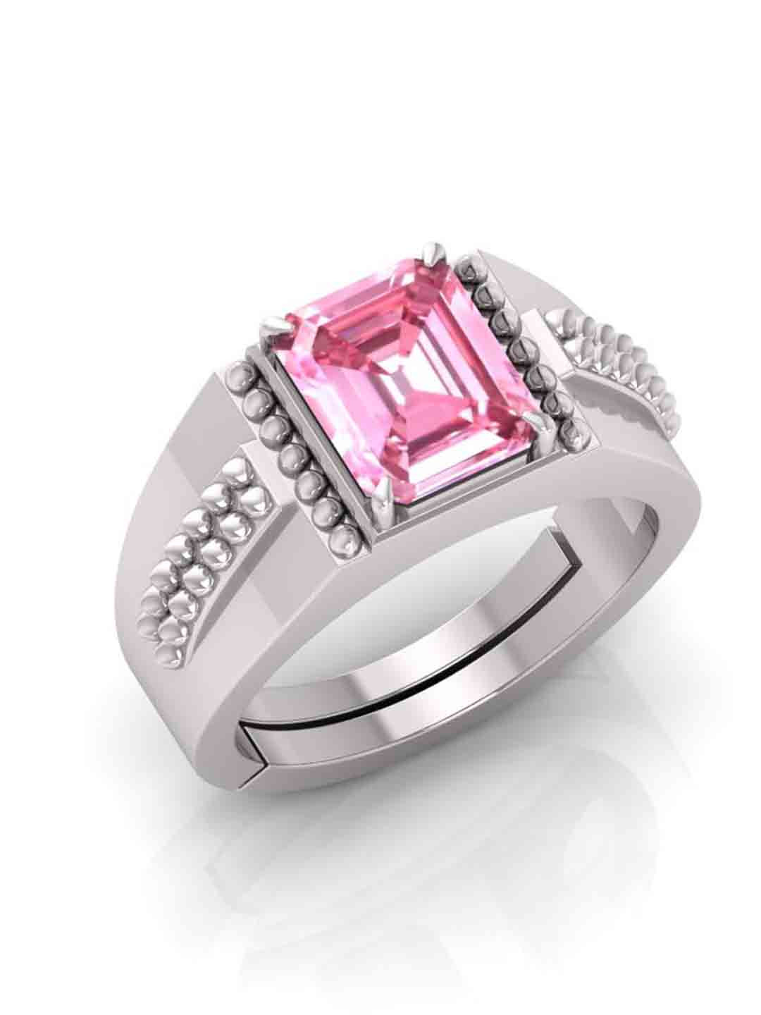 RRVGEM 6.00 Ratti Pink Sapphire Pukhraj Ring