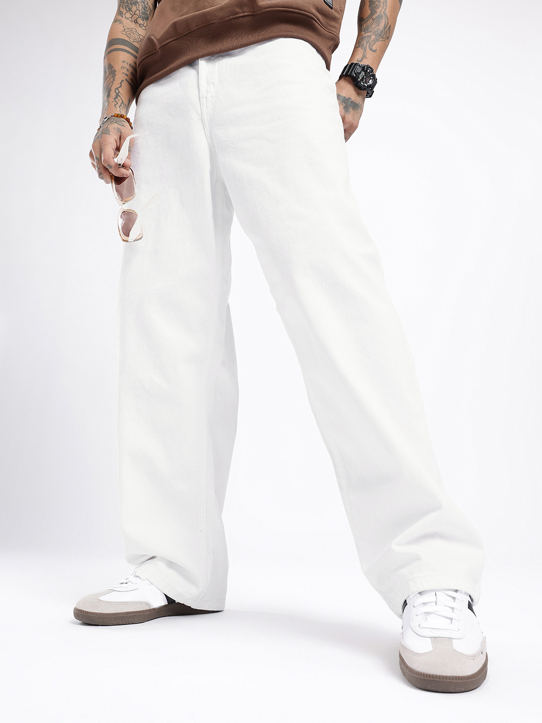 glitchez Men Loose Baggy Jeans