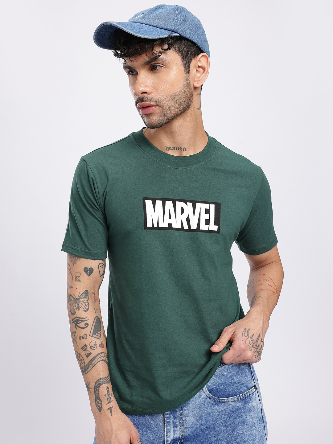 Marvel by Glitchez Marvel Print Regular Fit T-shirt