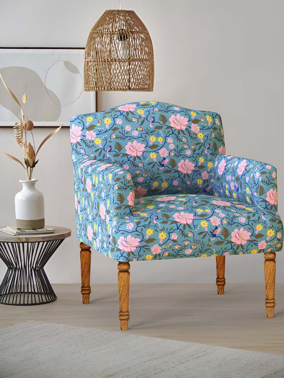 Chumbak Blue Nawaab Arm Chair
