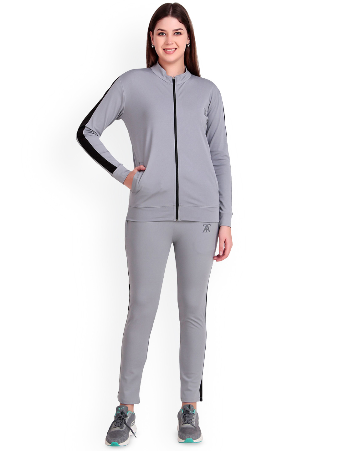 Toxic ADDICTION Women Mock Collar Neck Stylish Tracksuit