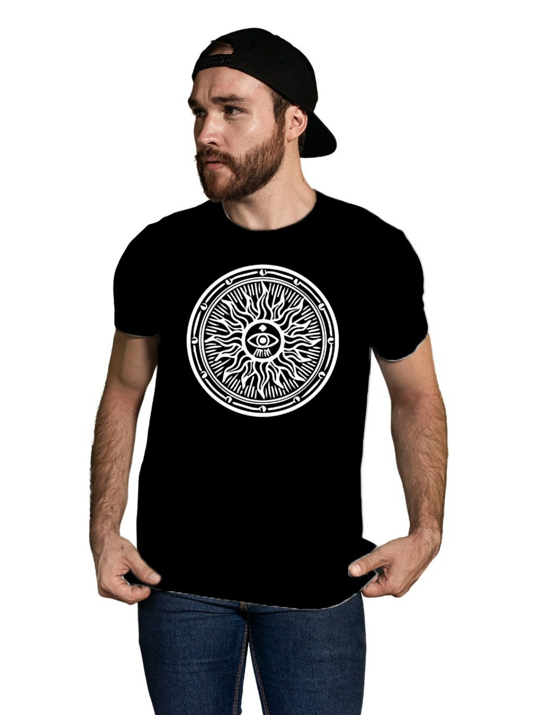 Tantra Sun Eye Printed Cotton T-shirt