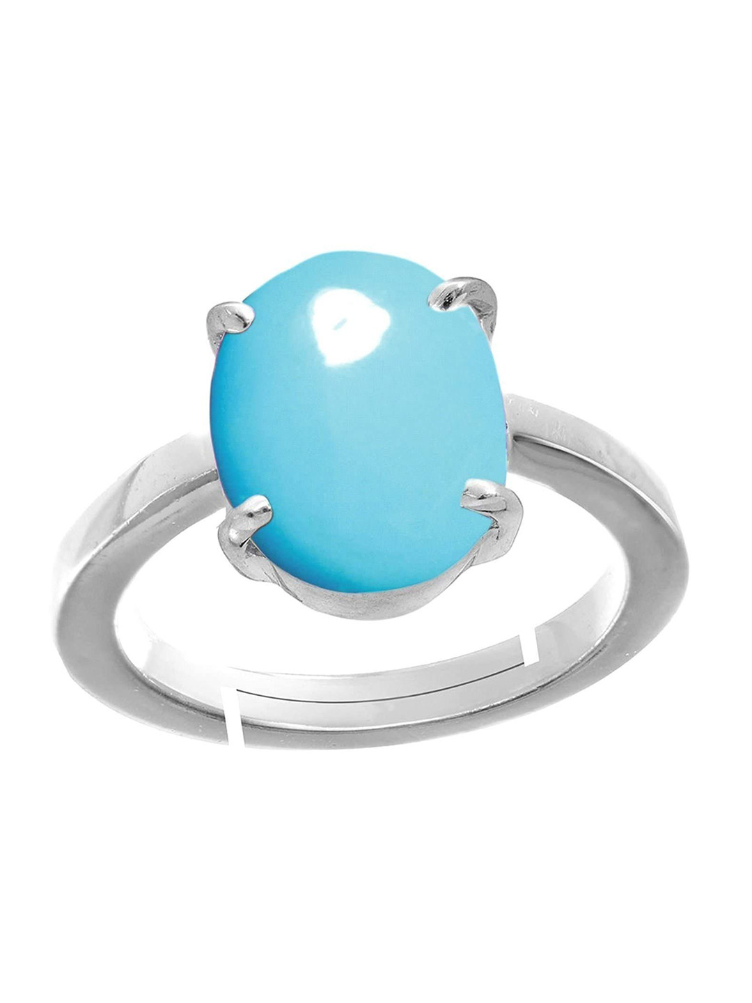 RRVGEM 10.25 Ratti Turquoise Gemstone Adjustable Ring