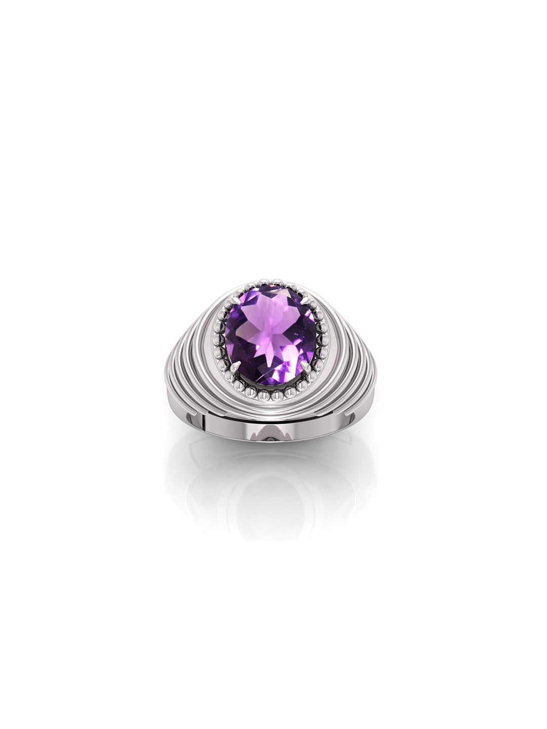 RRVGEM Amethyst 10.25 Ratti 10.00 Finger Ring