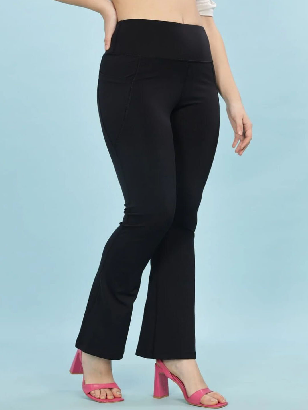 THIRD ELEMENT Mid-Rise High Stretch Flared Leggings