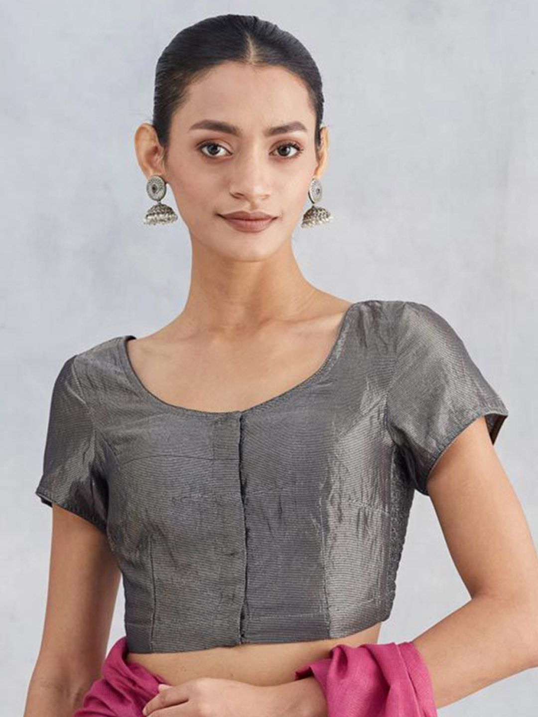 Fabindia Round Neck Saree Blouse