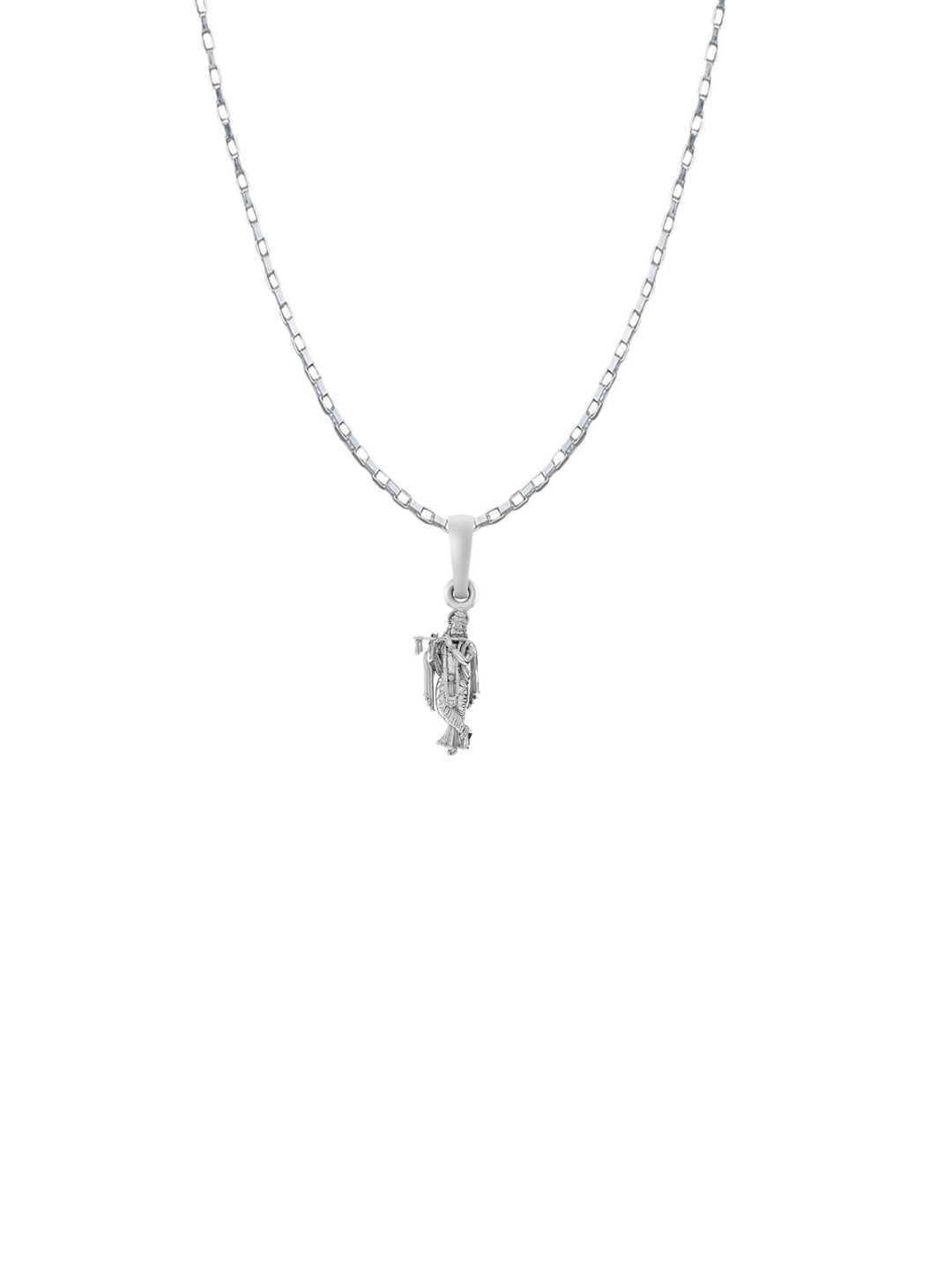 AKSHAT SAPPHIRE Men 925 Sterling Silver Contemporary Krishna Pendant With Chain