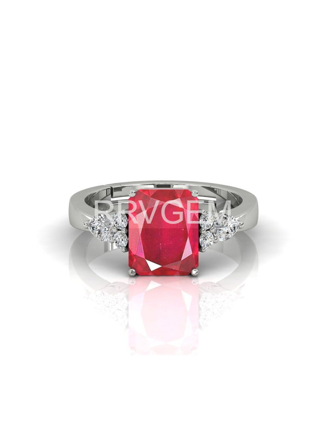 RRVGEM Ruby Ring 2.00 KT Manik Stone Finger Ring