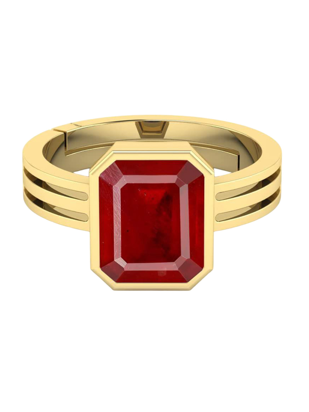 RRVGEM Ruby 5.50 Ratti Manik Stone Adjustable Gemston