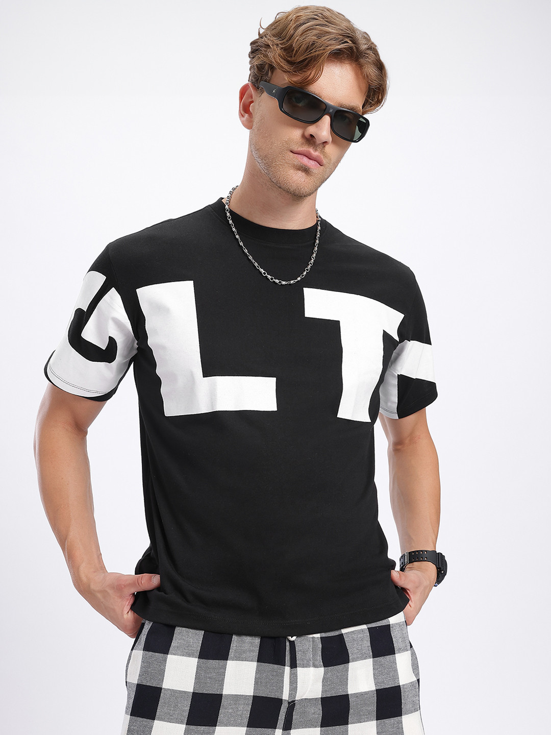 glitchez Printed Regular Fit T-shirt