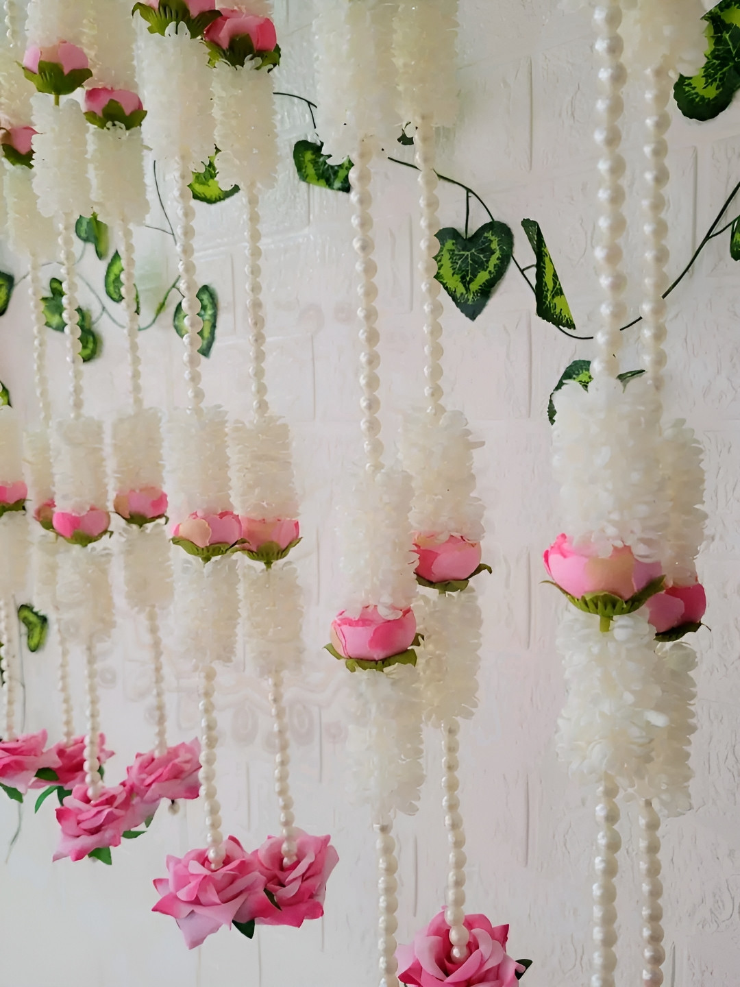 Sellplus White & Pink 6 Pieces Mogra Toran