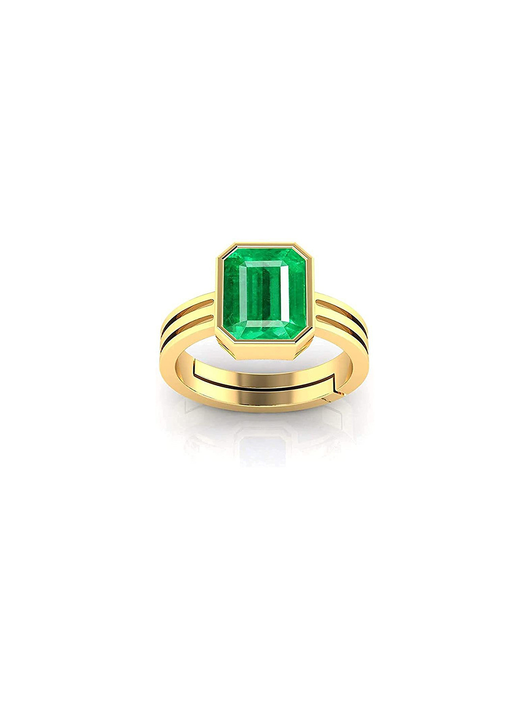 RRVGEM 5 KT Emerald Gemstone Finger Ring