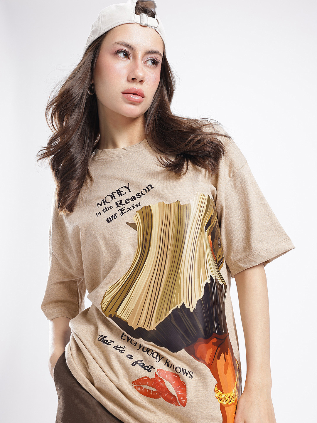 Stylecast X Hersheinbox Cool Vibe Graphic Printed Oversized T-shirt