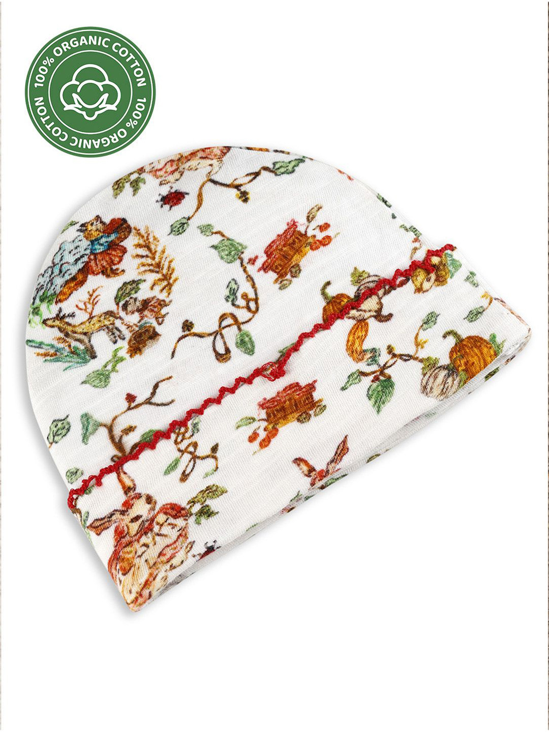 THE BABY TRUNK Kids Red Riding Hood Print Cotton Beanie Cap