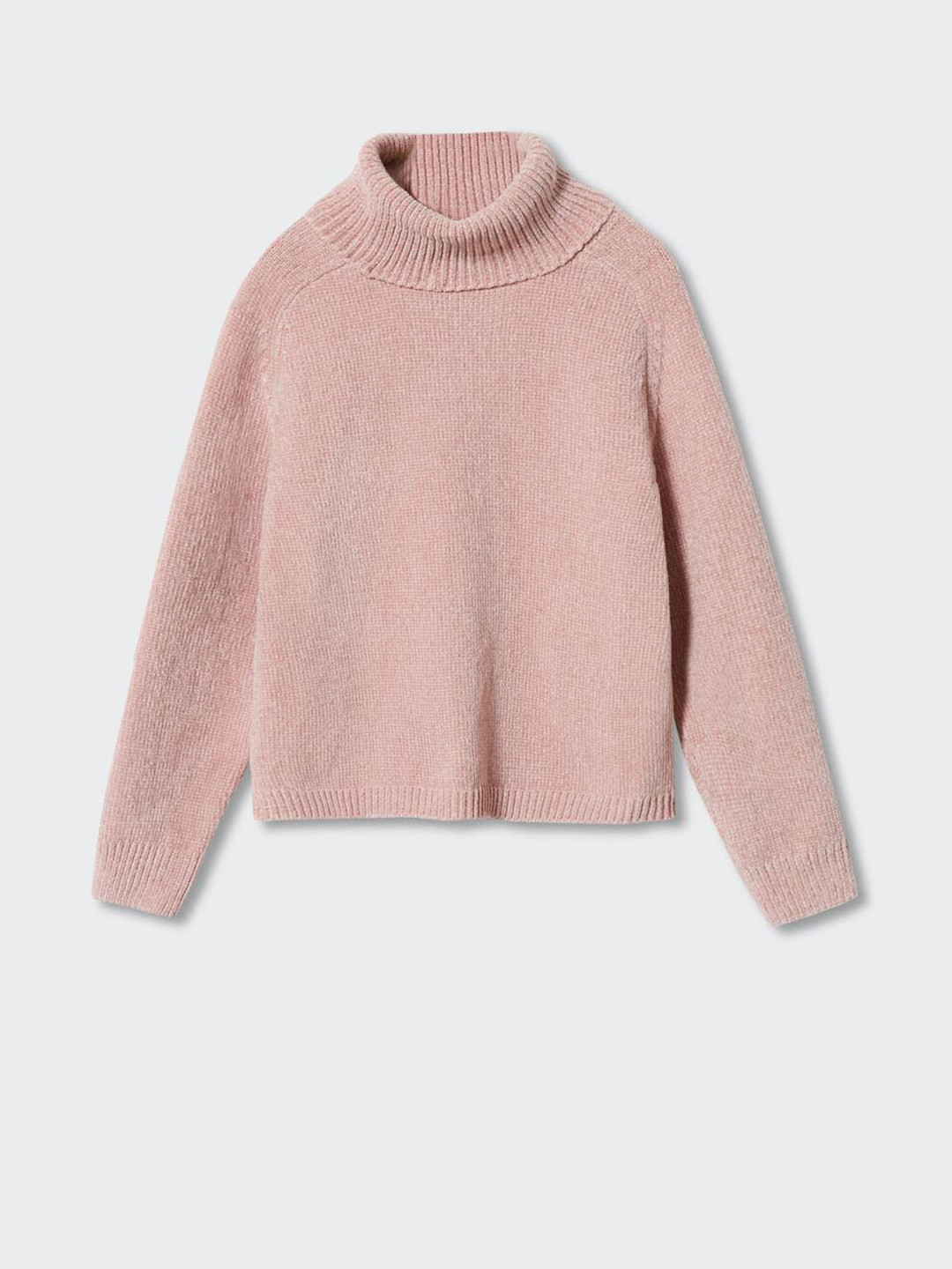 Mango Kids Girls Ribbed Turtle Neck Pullover