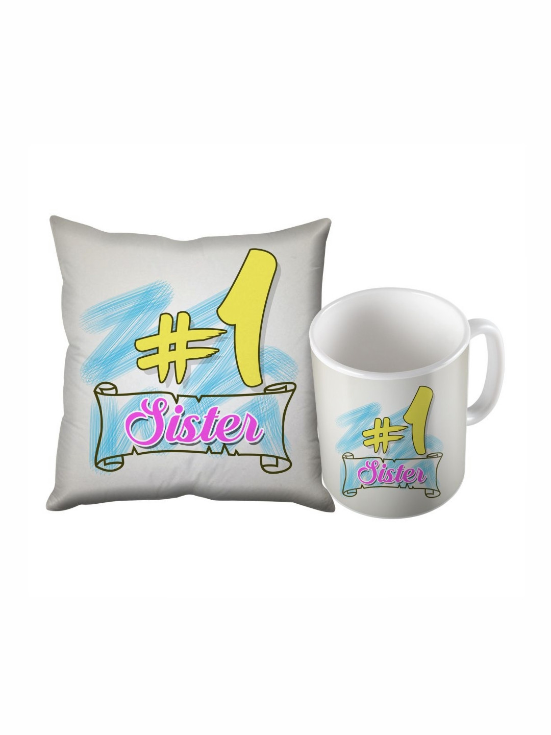 SKYTRENDS Multicoloured Typography Satin HD Digital 2 Piece Square Cushion Covers -12x12In