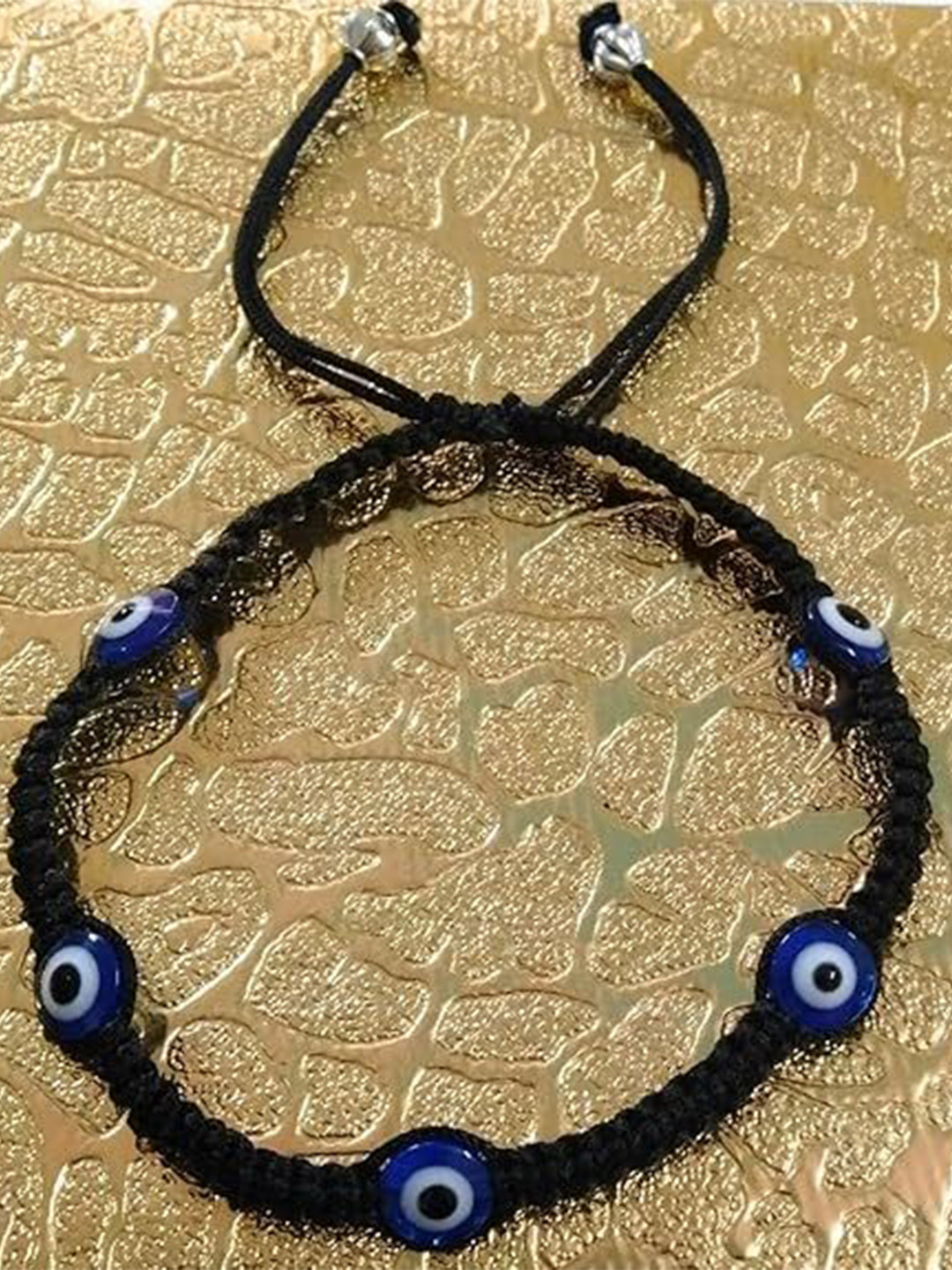 QNAM Evil Eye Artificial Beaded Anklet
