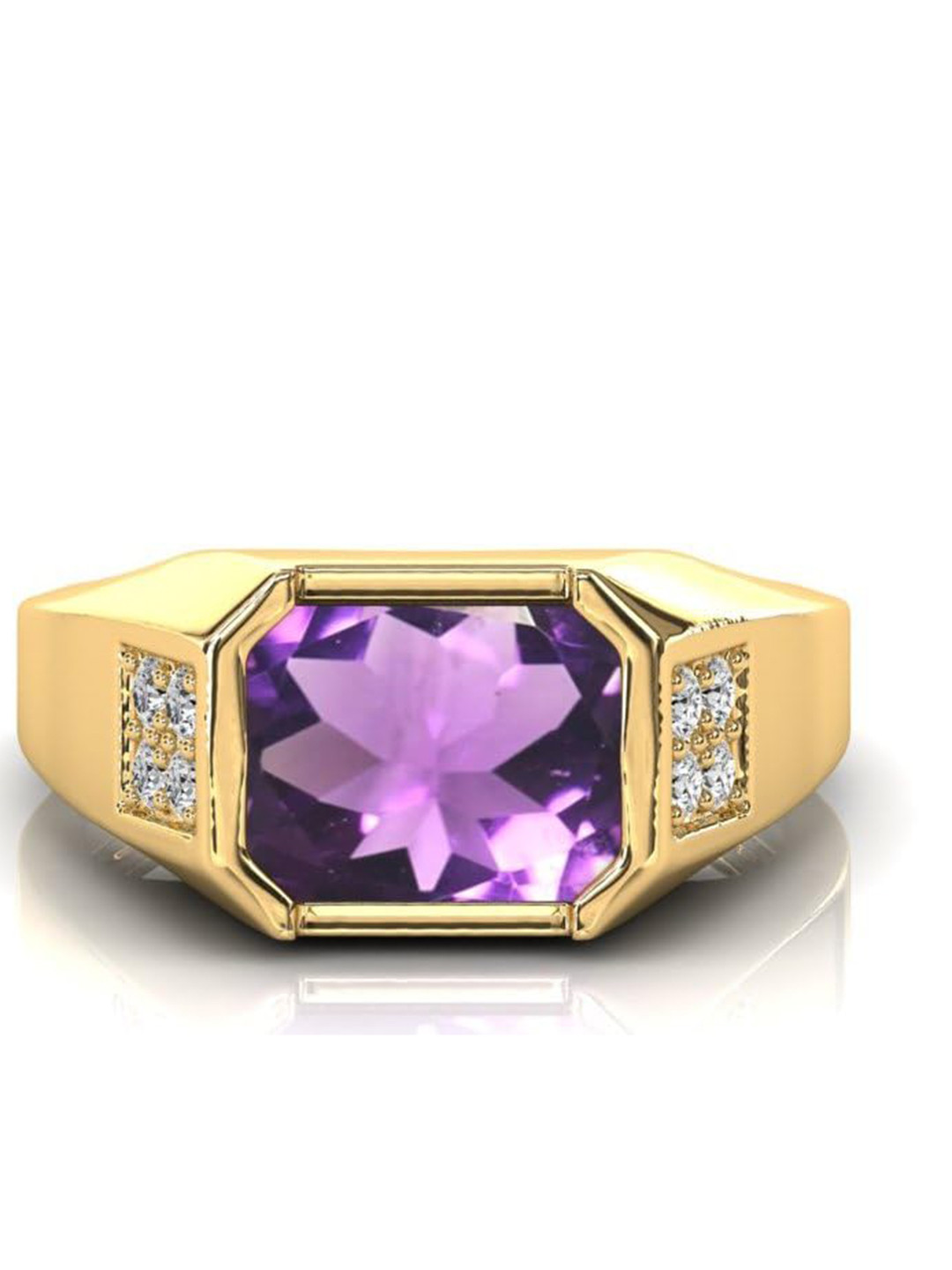RRVGEM 9.50 Ratti Amethyst Gold Ring