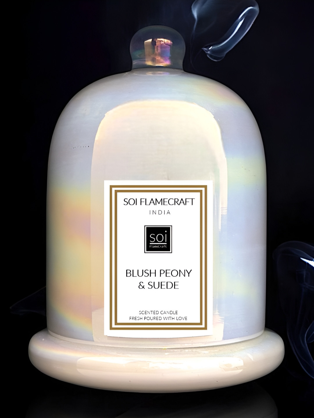 Soi FlameCraft Blush Peony & Suede Bell 2 Wick Blush Peony and Suede Solid Jar Candles