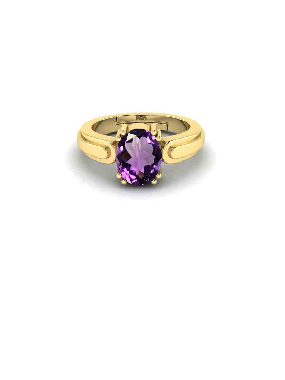 RRVGEM Amethyst Ring 8.00 KT 9.25 Ratti Brass Amethyst Ring
