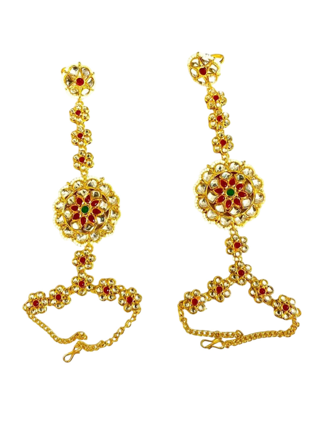 NIKYANKA Women 2 Antique Gold-Plated Ring Bracelet