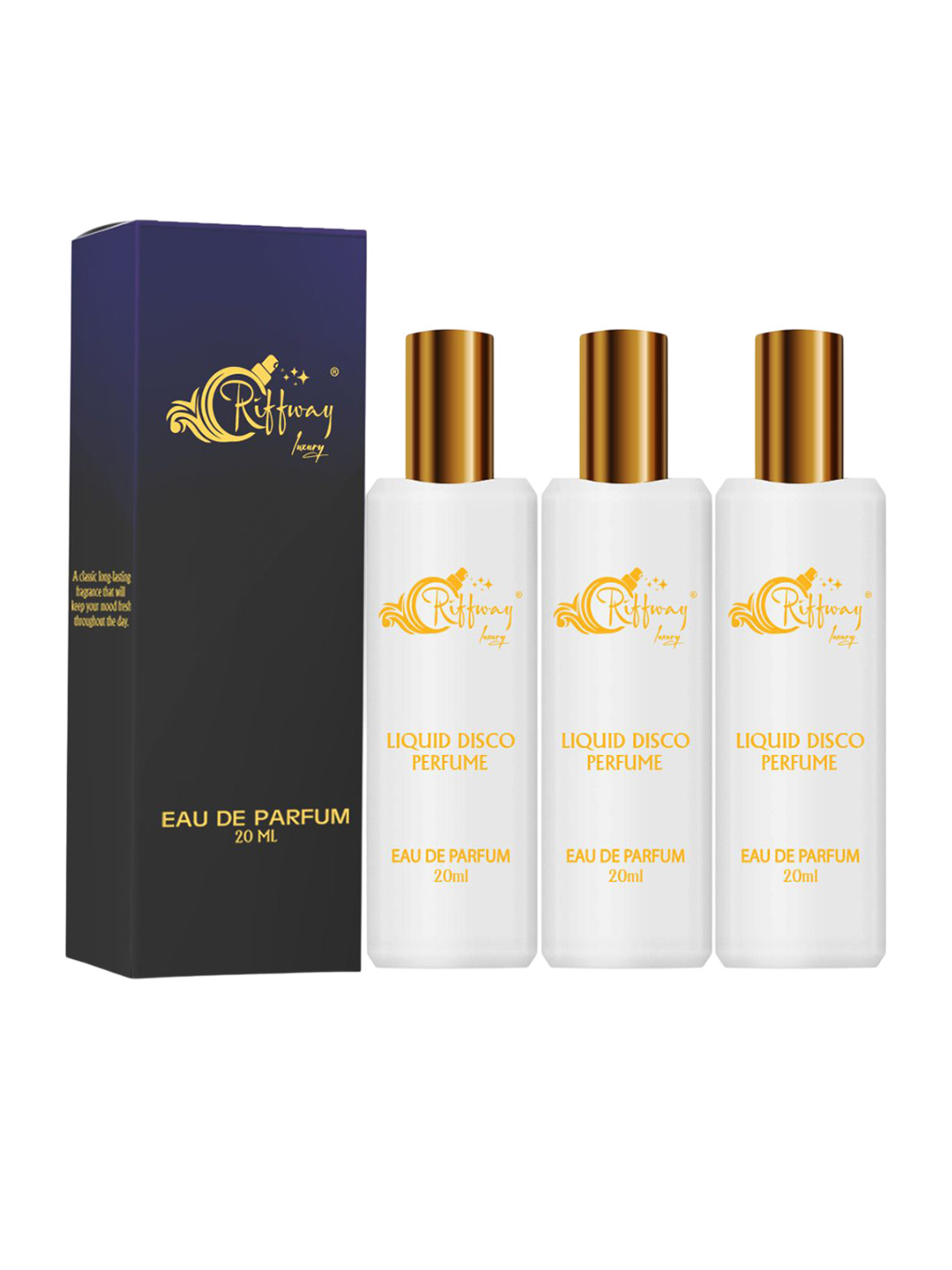 riffway Set Of 3 Liquid Disco Long Lasting Eau De Parfum - 20 ml Each