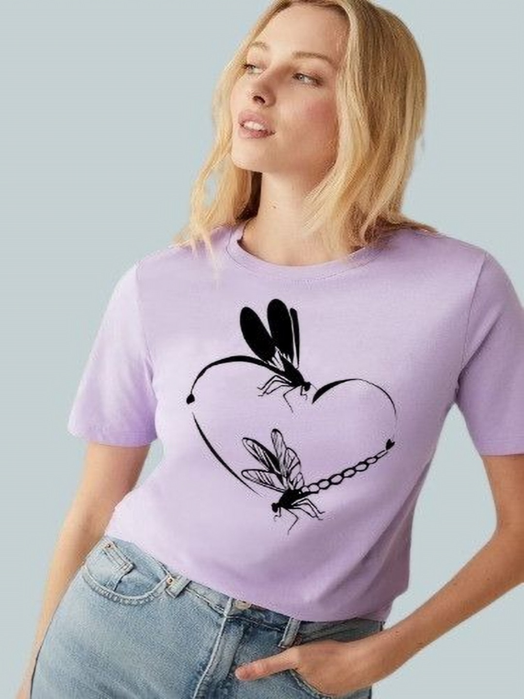 Kasendra Graphic Printed Round Neck Graphic Regular Fit T-shirt