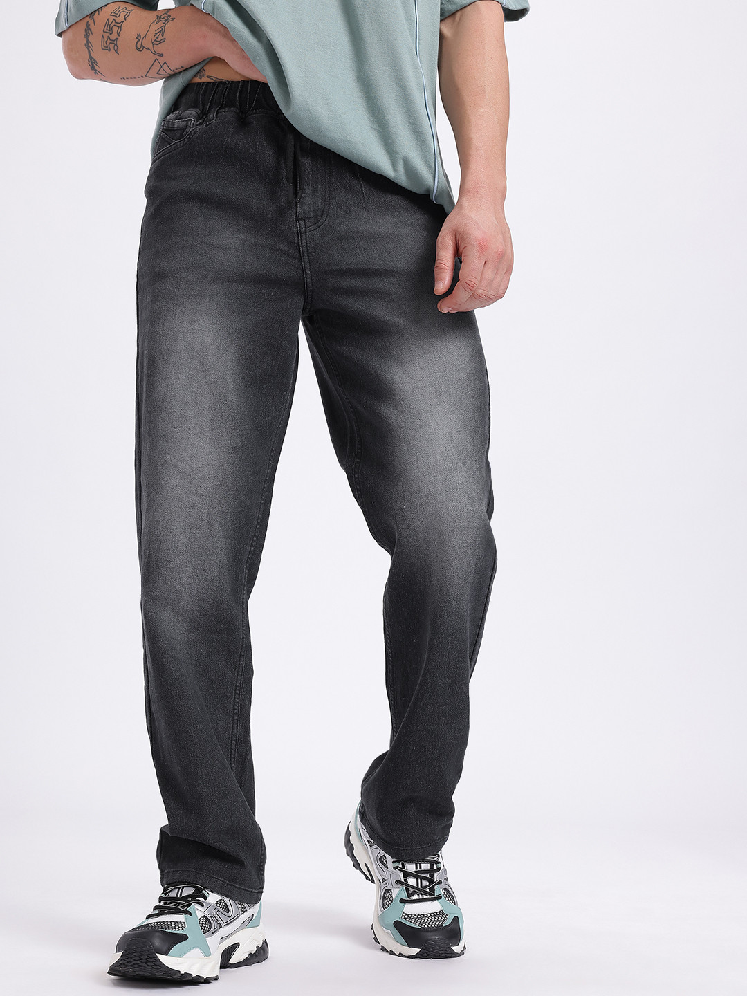 glitchez Men Dark Relaxed Fit Jeans