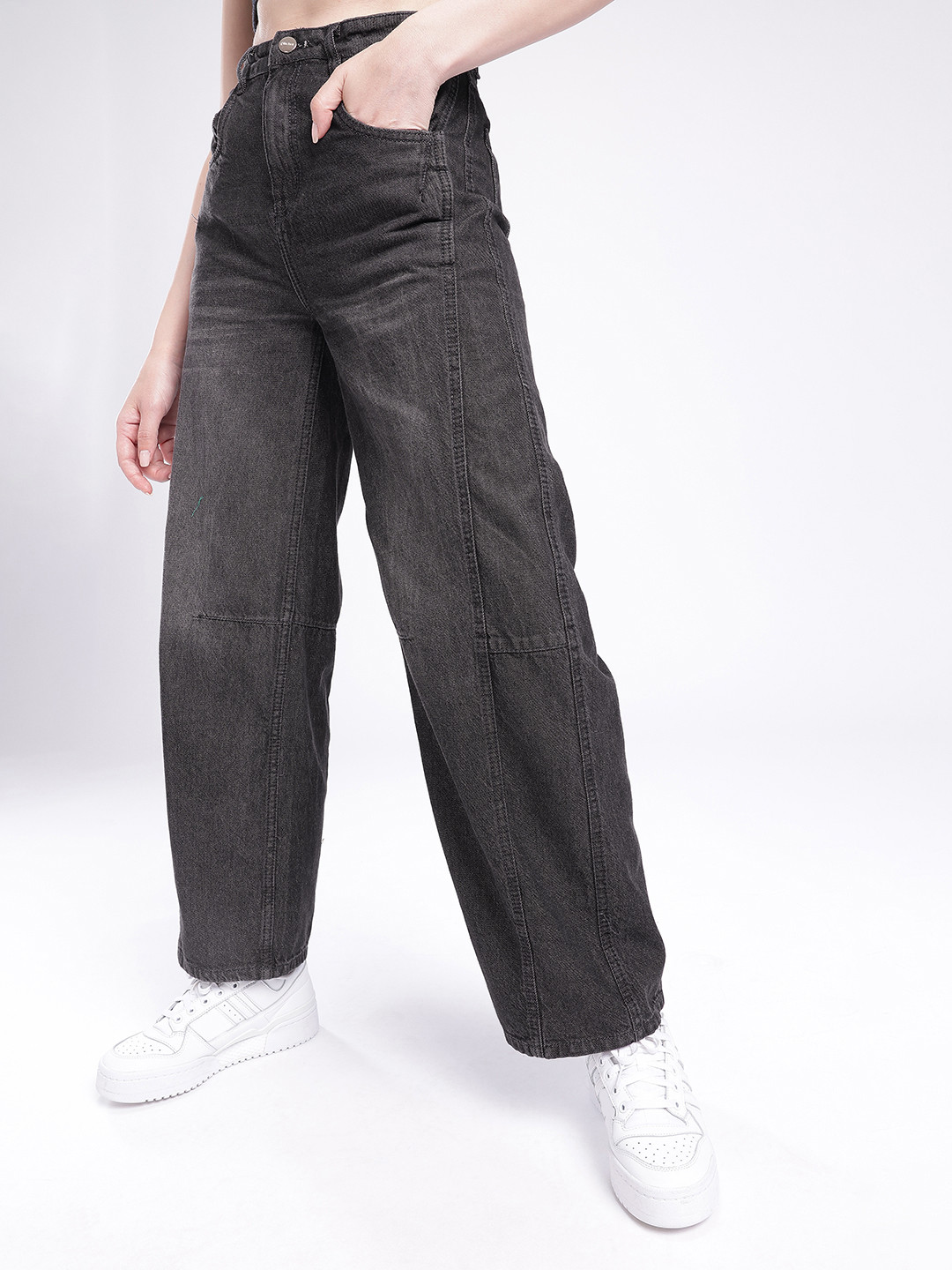 glitchez Women Barrel Fit Jeans