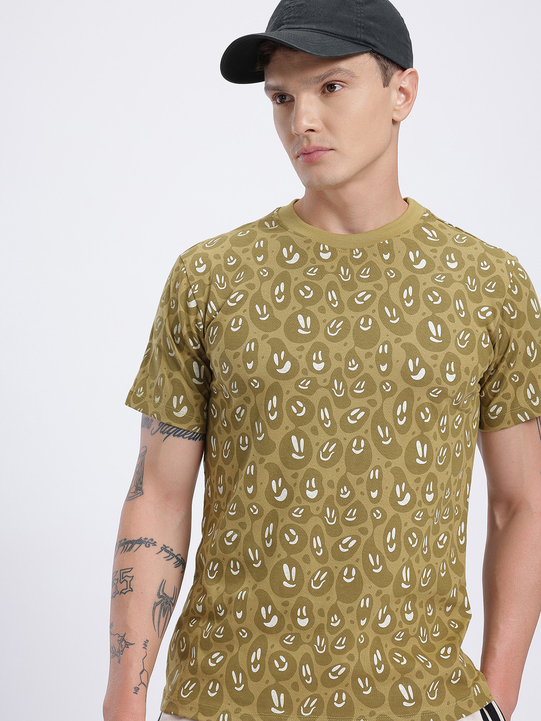 glitchez Smileys Print Regular Fit T-shirt