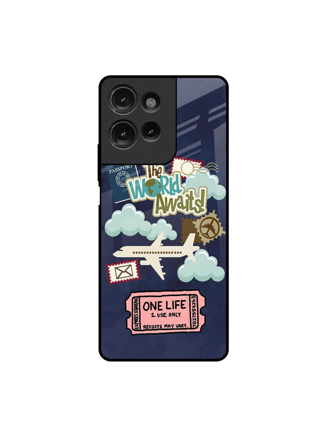 QRIOH Tour The World Printed Motorola G75 5G Impact Resistant Back Case