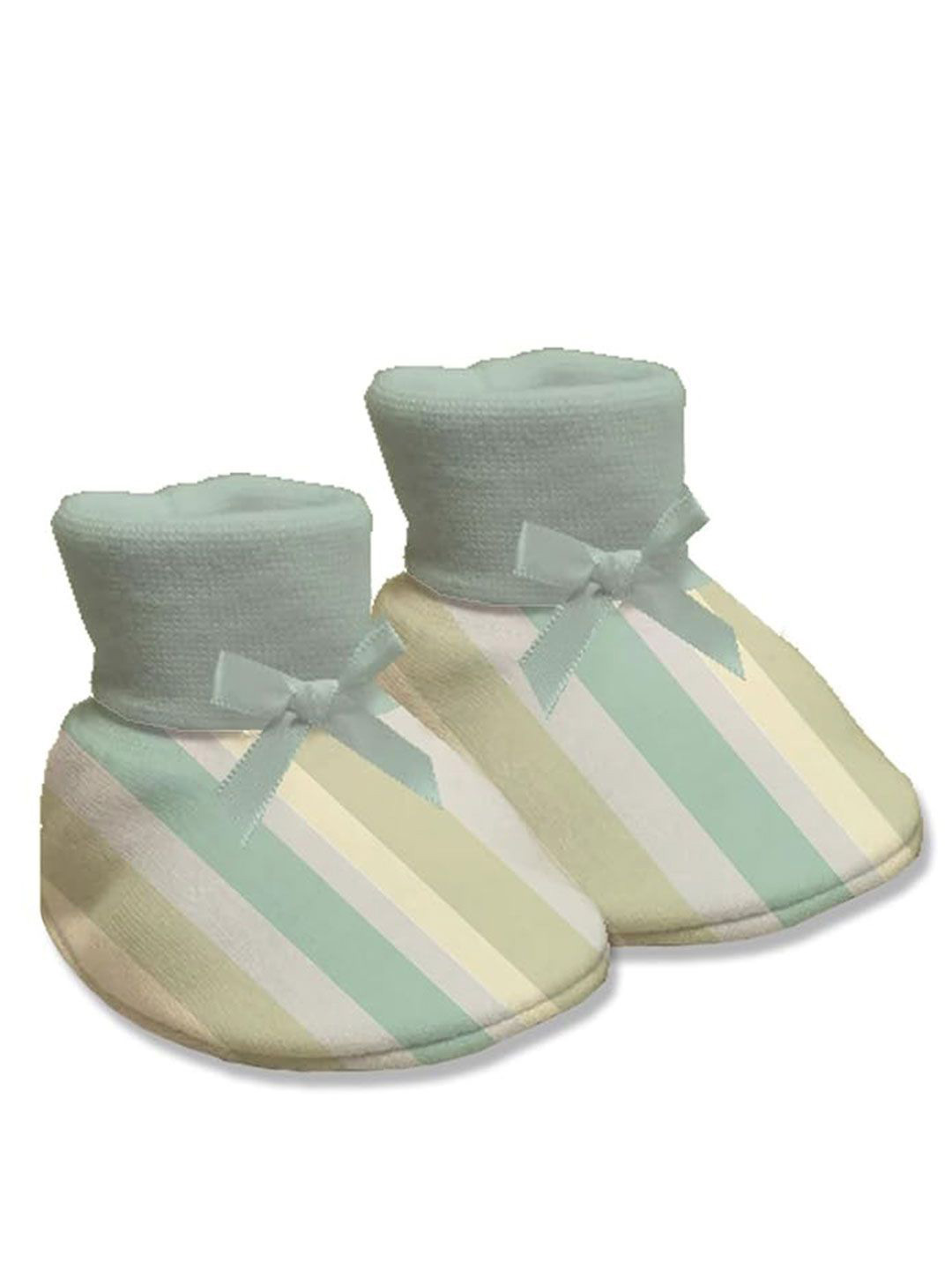 Adhigams Kids Striped Cotton Booties