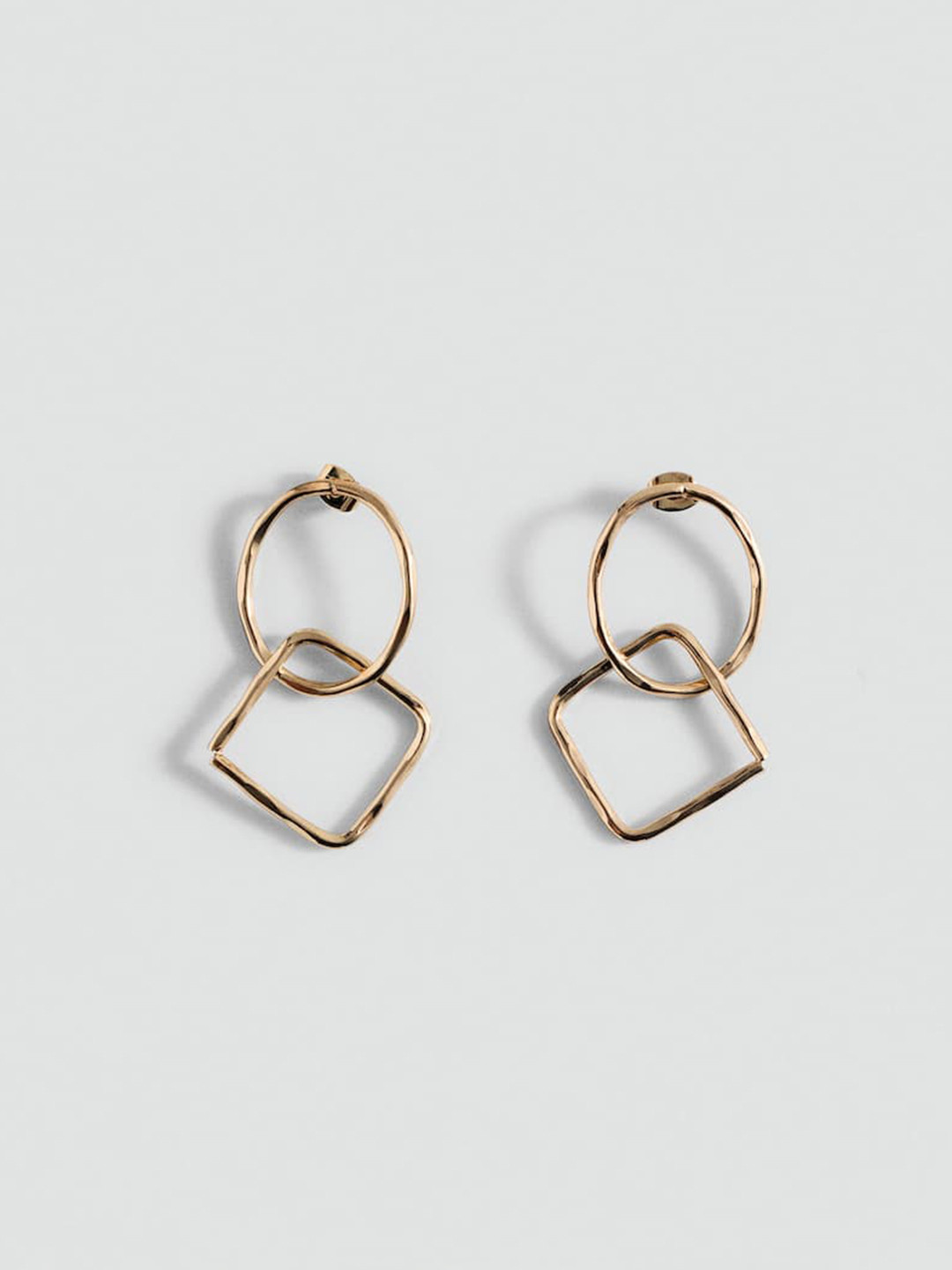 MANGO Contemporary Inter-wined Design Drop Earrings