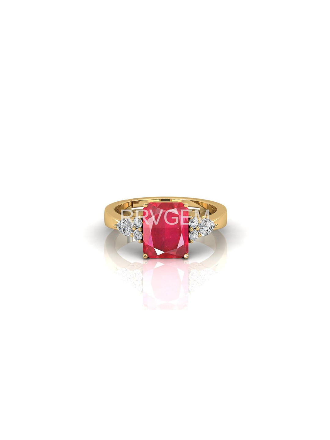 RRVGEM 2.00 KT Ruby Studded Finger Ring