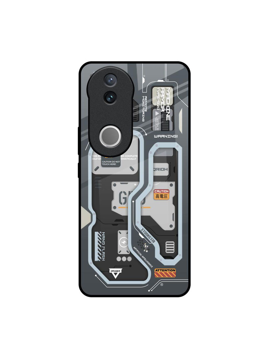 QRIOH Geometric Printed Vivo V50e 5G Back Case Mobile Accessories