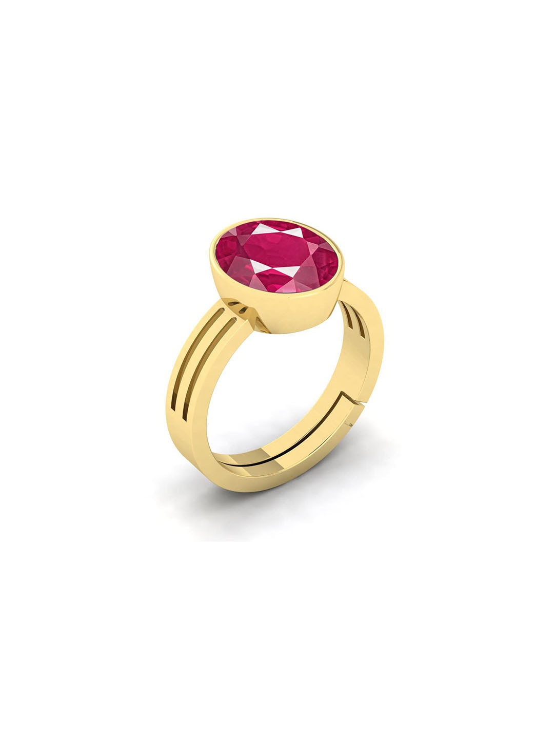 RRVGEM 12.55 KT - 13.25 Ratti A+ Quality Adjustable Ruby Ring