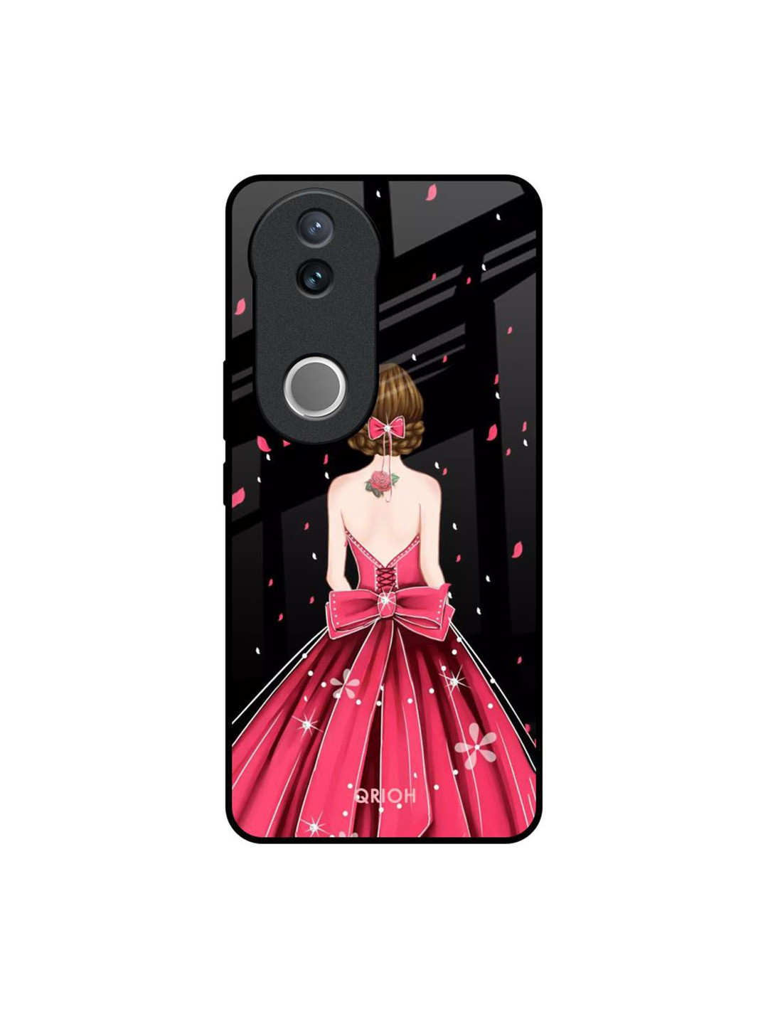 QRIOH Fashion Princess Printed Vivo V50e 5G Impact Resistant Back Case