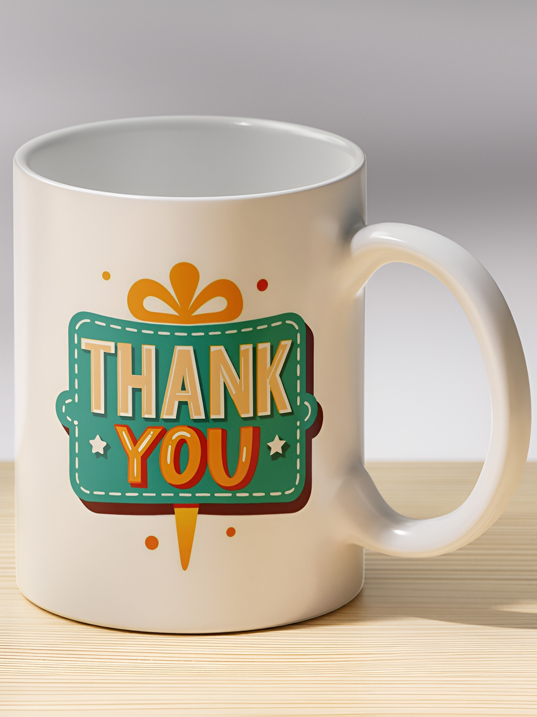 Gift4You Unique Half White Typography Ceramic Microwave Safe Cup-350ml