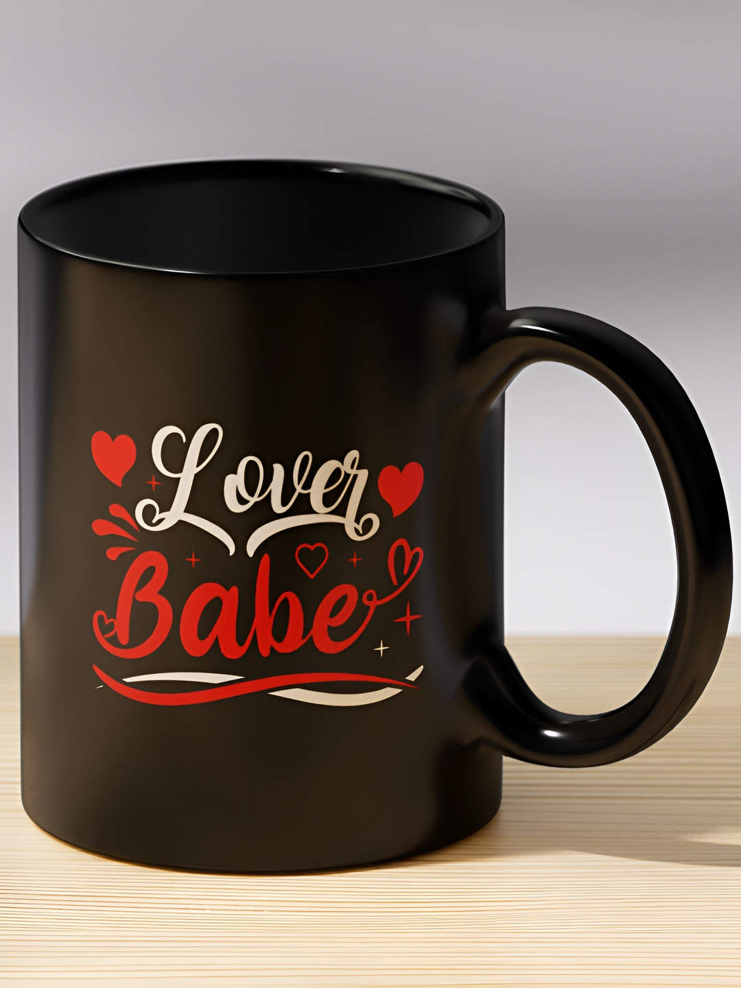 Gift4You Golden Black Typography Ceramic Microwave Safe Cup-325ml