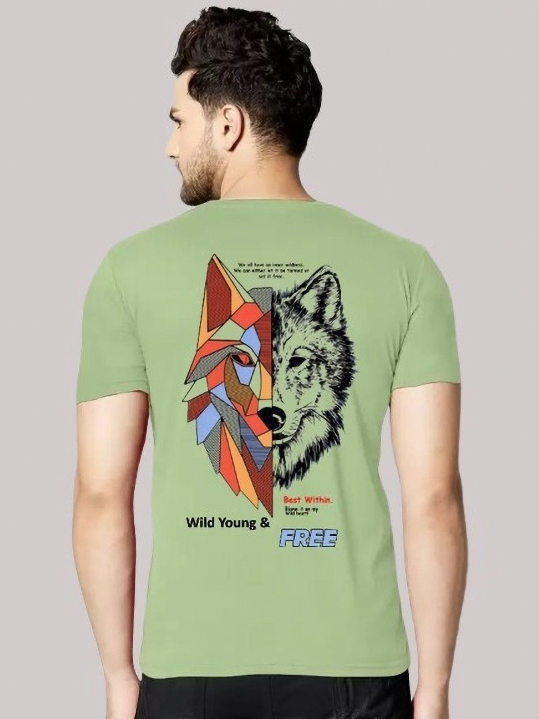 Kushi Flyer Printed Short Sleeves Round Neck T-shirt