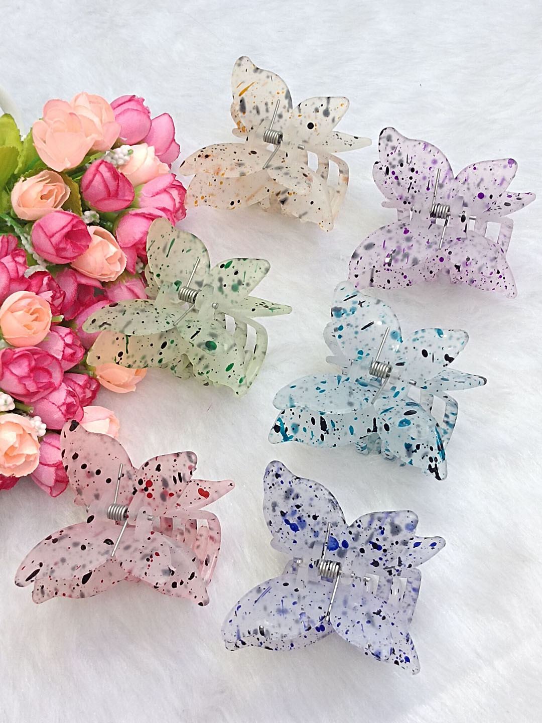 DENICRAAS Women Set of 6 Printed Claw Clips