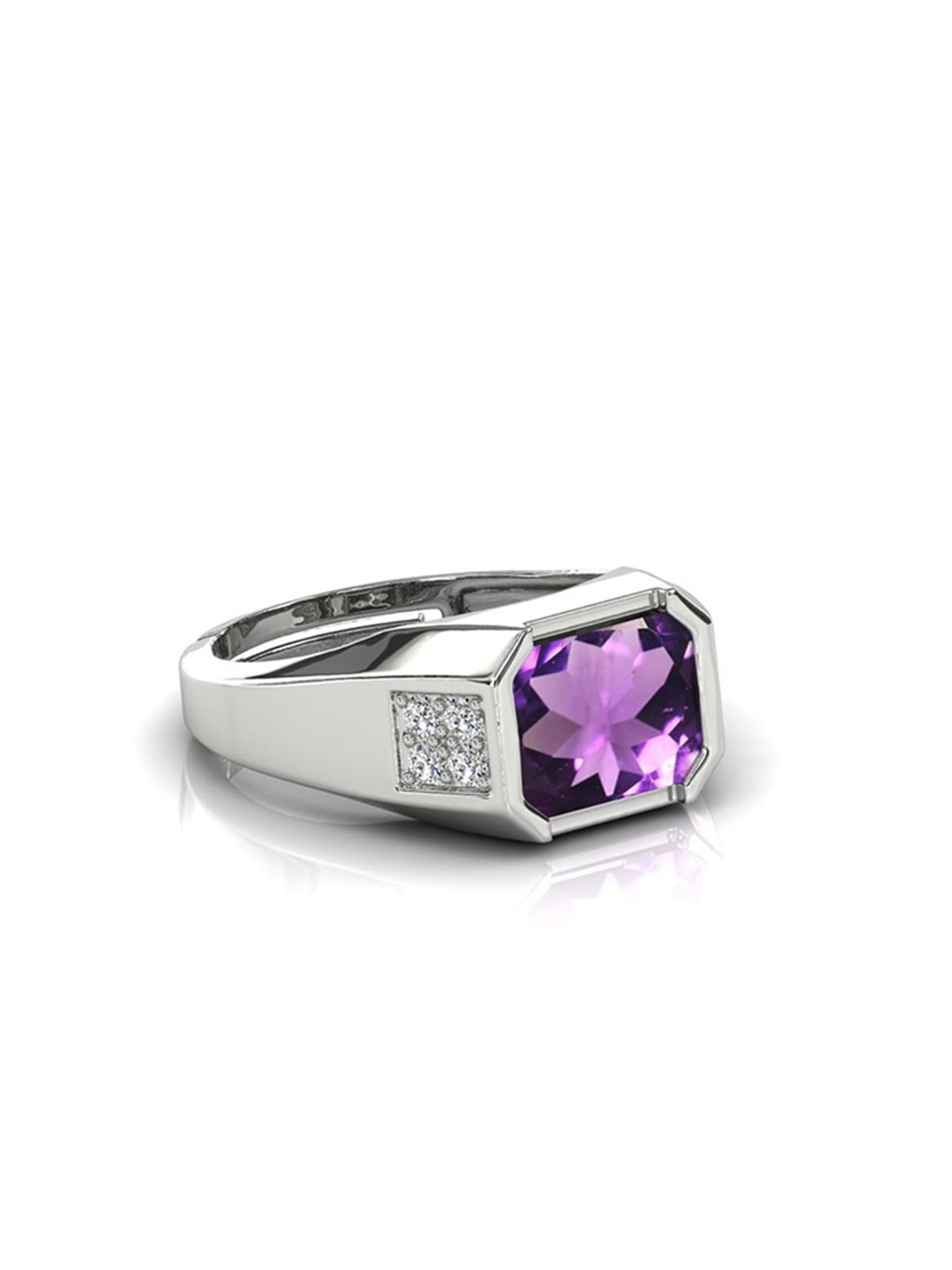 RRVGEM Amethyst 11.25 Ratti 11 K Finger Ring