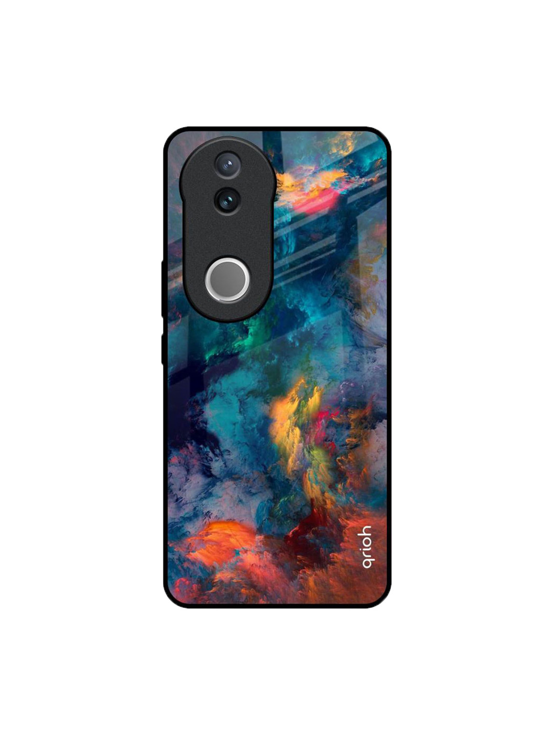 QRIOH Cloudburst Printed Vivo V50e 5G Impact Resistant Back Case