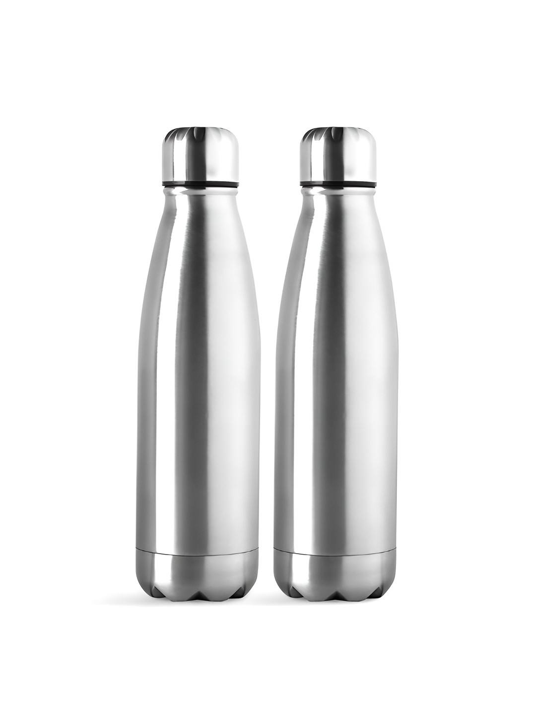 Aura Silver Solid Stainless Steel Integrated Spout 2 Piece Water Bottle - 750ml