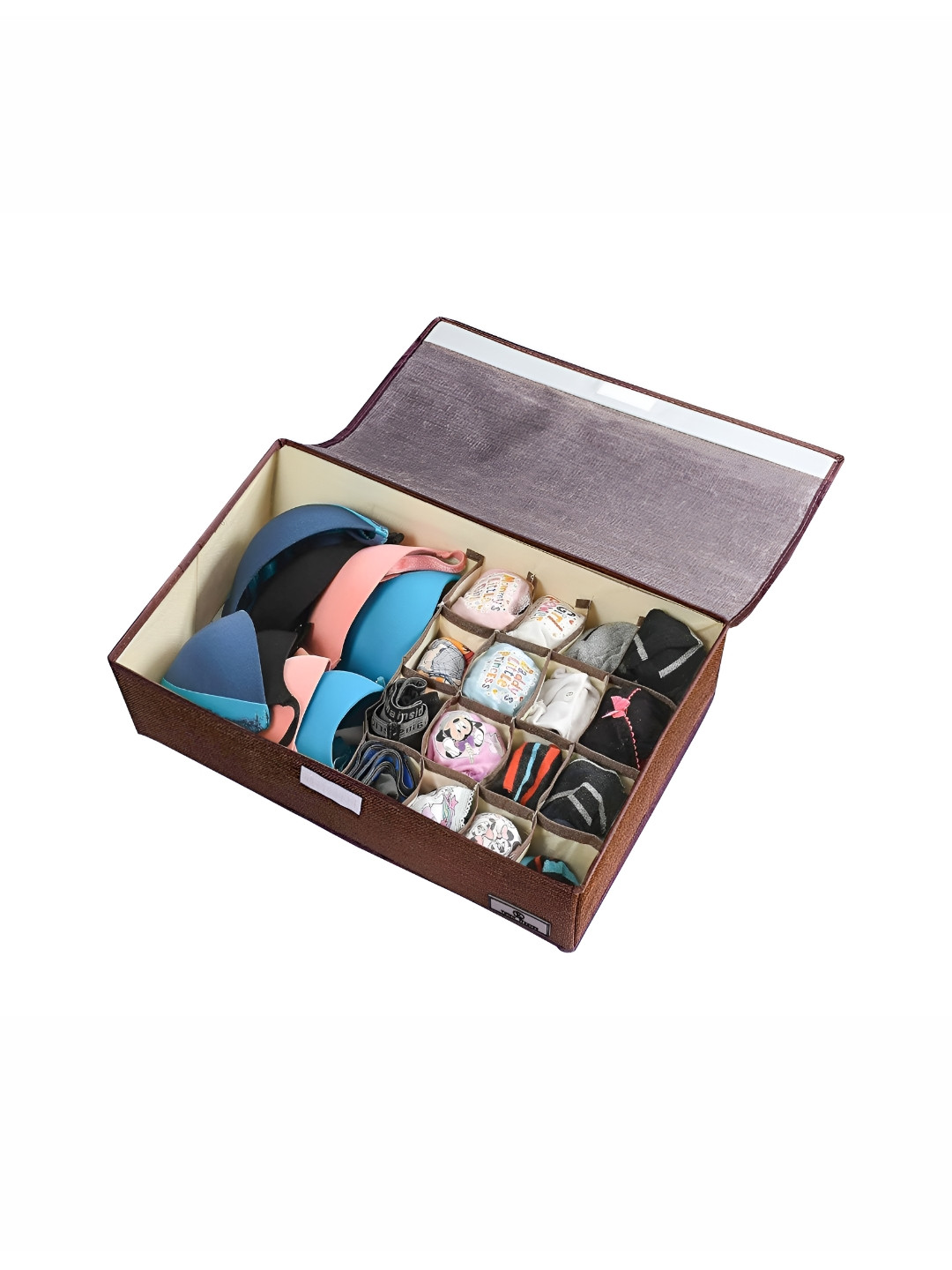 Yellow Weaves Brown Set of 1 Regular Drawer Organiser Organisers