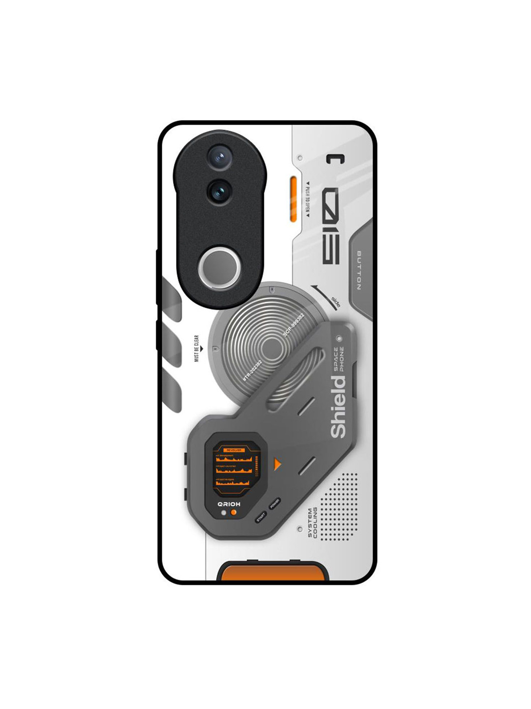 QRIOH Liberty Cyber Printed Vivo V50e 5G Impact Resistant Back Case