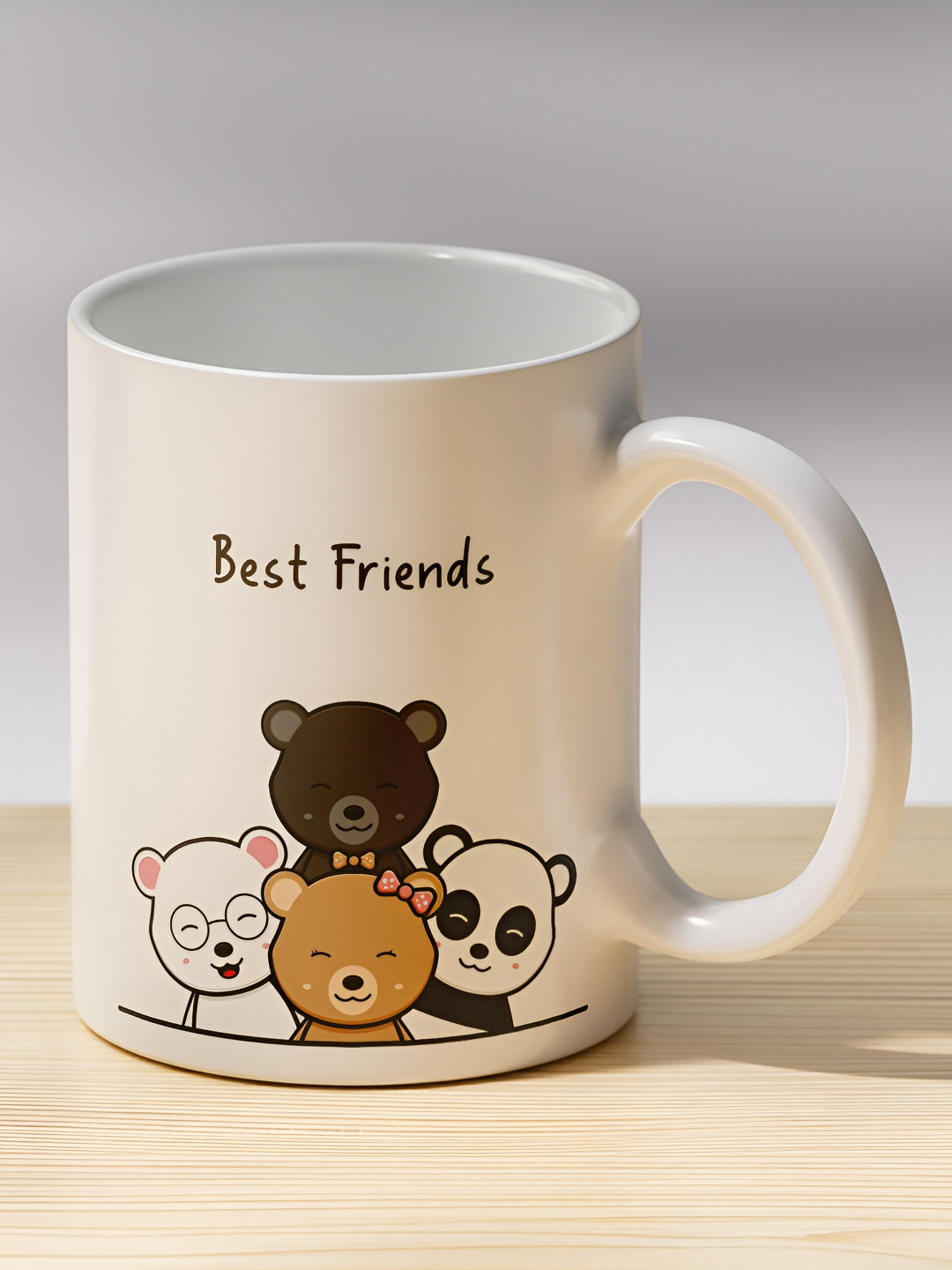 Gift4You Multicoloured Cartoon Characters Ceramic Microwave Safe Cup-325ml