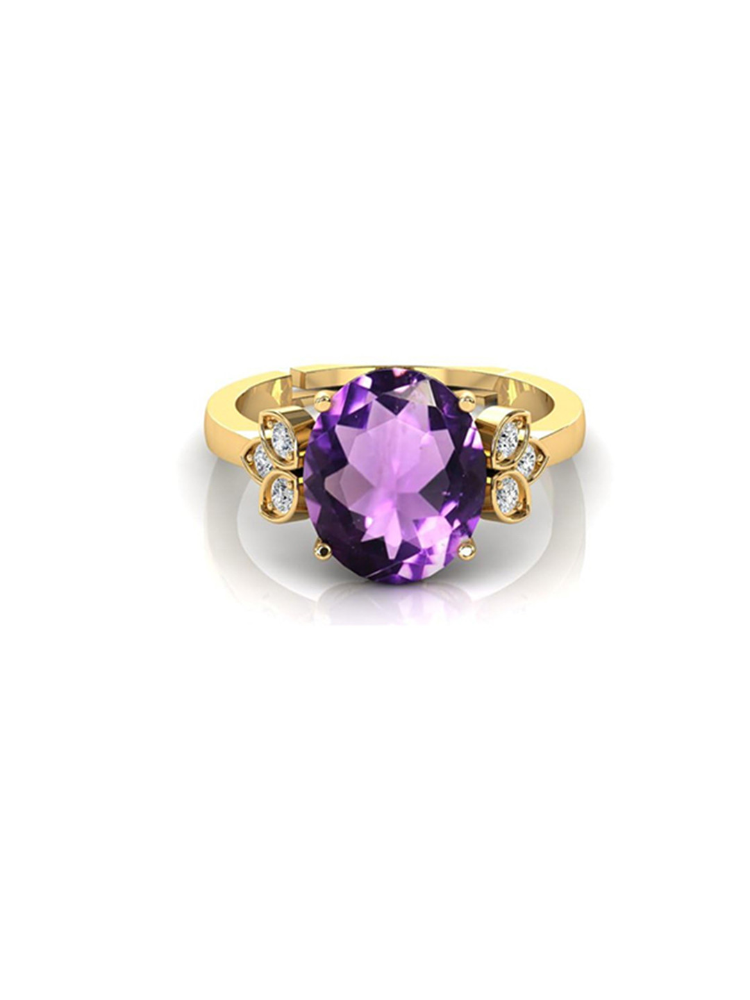 RRVGEM 6.00 KT Amethyst Studded Ring